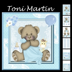 Baby Boy Bear & Blanket Decoupage Mini Kit