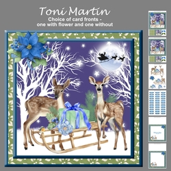 Christmas deer decoupage mini kit