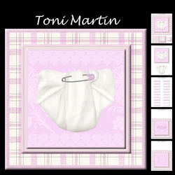 Baby Girl Nappy Decoupage Mini Kit