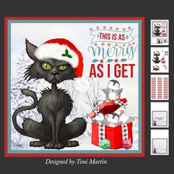 Bah Humbug Decoupage Card Mini Kit 7x7