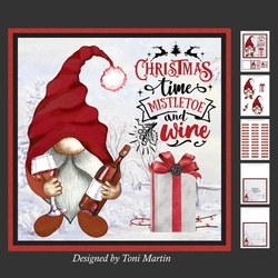 Christmas Time Mistletoe & Wine Card Mini Kit 7x7