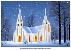 Church Snow Scene