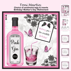 cup1221584_1894 - Pink Gin Decoupage Card Mini Kit 7x7