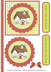 Country Cottage New Home Decoupage Card