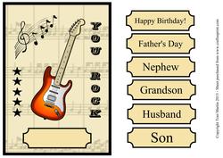 You Rock Guitar Card