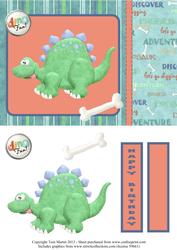 Dino Fun Birthday Card with Decoupage