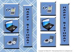 Gadget / Laptop Card Front & Decoupage
