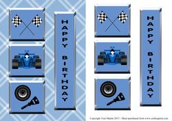 Racing Car Decoupage Card