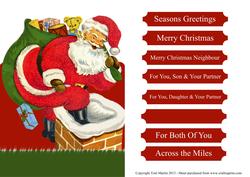 Over the Edge Christmas Santa Card Front / Topper