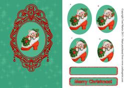 Christmas Kitten Swag Frame Pyramage Design
