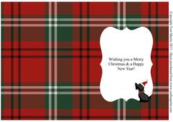 Scottie Dog Tartan Christmas Insert