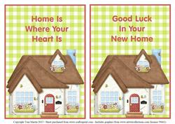 Country Cottage New Home Card Fronts / Toppers