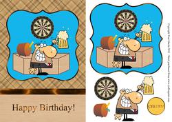 Cheers - Beer Themed Card Front & Decoupage