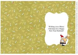Merry Christmas Husband Beer Man Card Insert