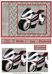 Motorbike Card Front & Pyramage