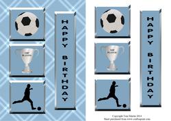 Football Card Front / Topper & Decoupage