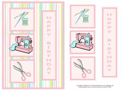 Sewing / Seamstress Decoupage Card