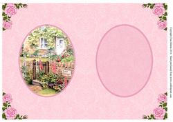 Rose Cottage Floral Card Insert