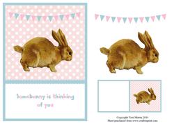 Somebunny is Thinking of You Topper & Decoupage