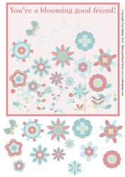 You're a Blooming Good Friend Floral Topper & Decoupage