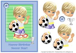 Soccer Star Topper & Decoupage