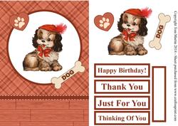 Vintage Puppy Dog Topper & Decoupage