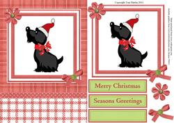 Scottie Dog Christmas Topper & Decoupage