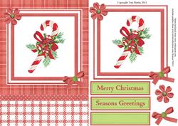 Christmas Candy Cane Topper & Decoupage