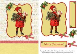 Vintage Girl Vintage Topper & Decoupage - Christmas