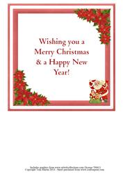 Santa & Church Christmas Night Scene Insert