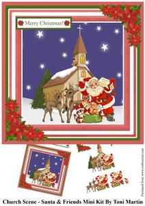 Church Scene - Santa & Friends Mini Kit & Decoupage