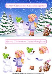 Merry Christmas Grandaughter Topper & Decoupage