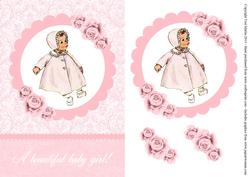 New Baby Girl Topper & Decoupage