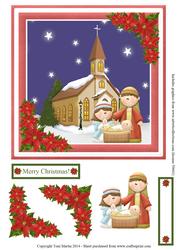 Nativity Church Scene Topper & Decoupage
