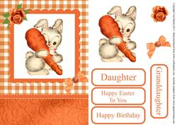 Cute Bunny Rabbit Topper & Decoupage