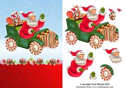 Santa & Car Topper & Decoupage