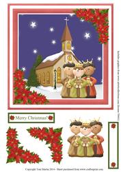 Nativity Three Wisemen Church Scene Topper & Decoupage