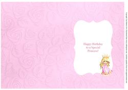 Little Princess Birthday Insert