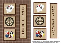 Pub Games Topper & Decoupage