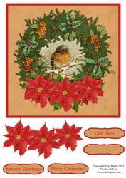 Christmas Robin Wreath Topper & Decoupage
