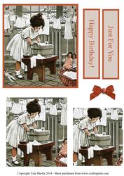 Little Laundry Girl Topper & Pyramage