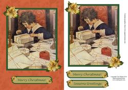 Wrapping Christmas Presents Vintage Topper & Decoupage