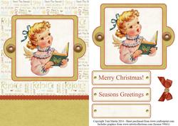 Christmas Angel Singing Topper & Decoupage