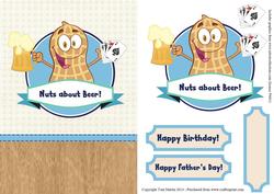 Nuts About Beer Topper - Father's Day / Male Birthday