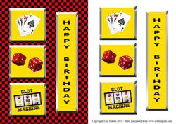 Casino Birthday Card Topper & Decoupage