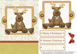 Christmas Reindeer Topper & Decoupage