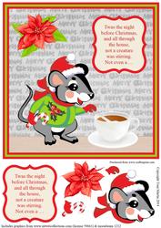 Twas the Night Before Christmas - Mouse Topper & Decoupage