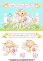 Happy Birthday Sweet Girl - Fairy Topper & Decoupage