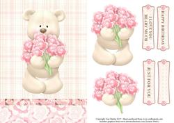 I Love You Beary Much Topper & Decoupage