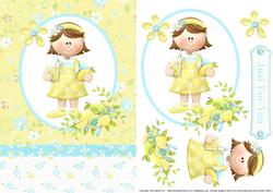 Lemonade Girl Topper & Decoupage